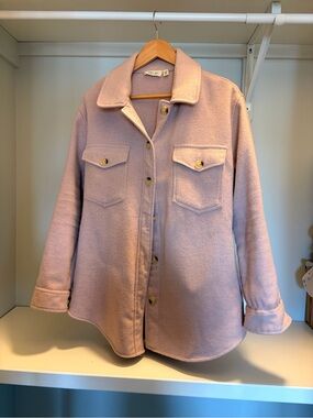 RD Style Lavender Utility Shacket Jacket